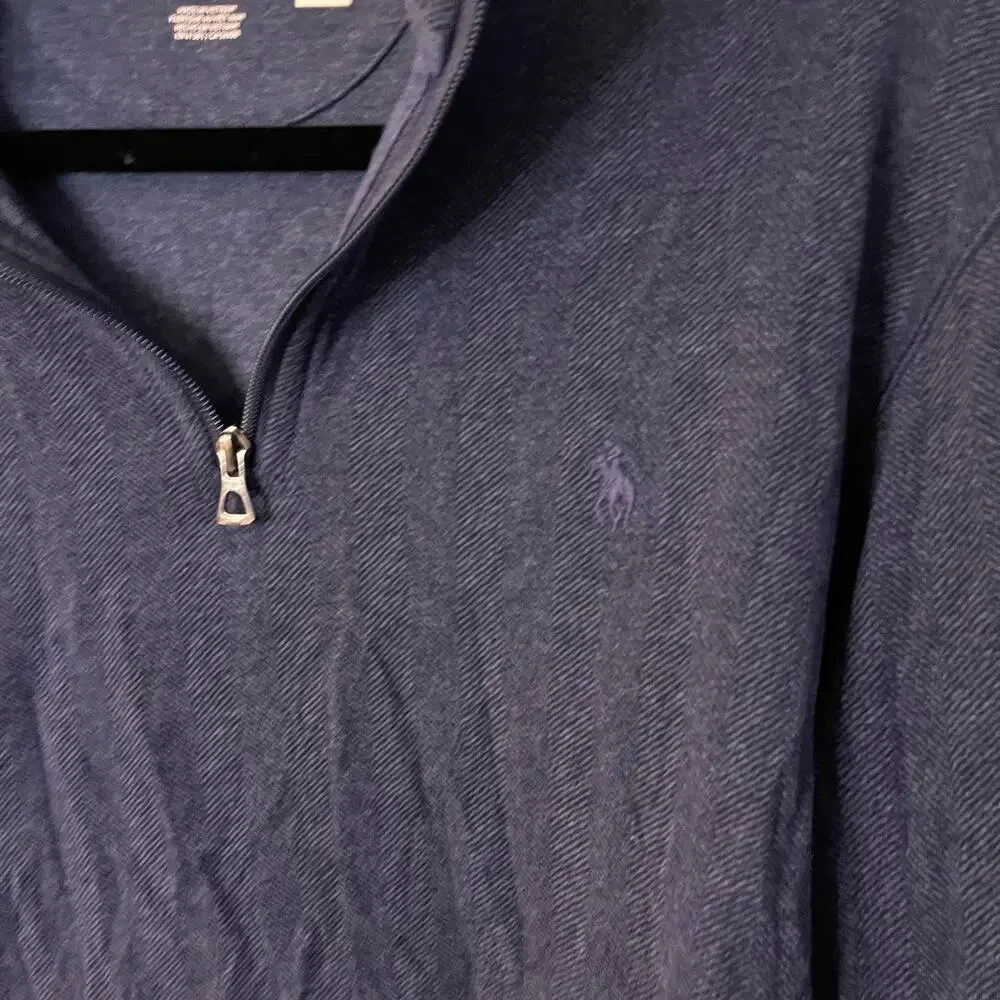 Polo Ralph Lauren Quarter-Zip Double-Knit Pullover Jersey Size Medium